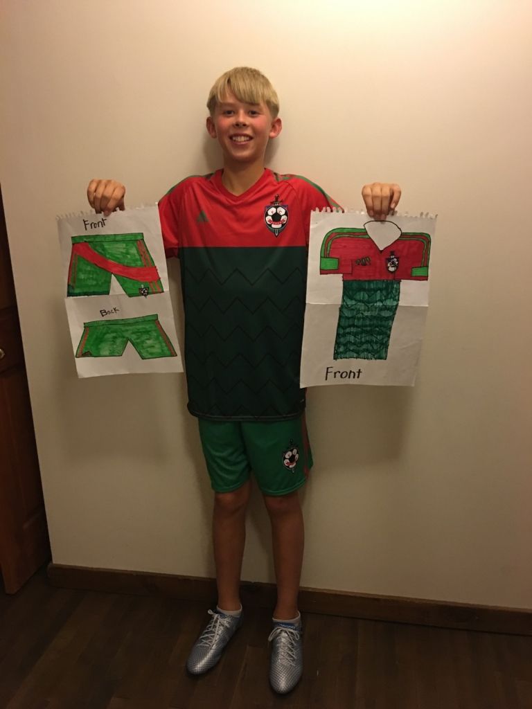 turns Edmonton boy's drawings into soccer jersey, cleats