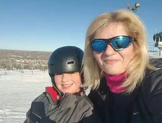 11-year-old Tristan with his mom Charlane Wickwire.