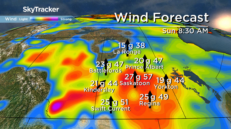 Another push of heat comes Sunday with breezy southerly winds kicking in.