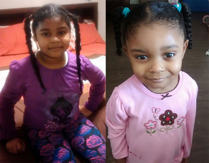 Asja (left) and Milan (right) Johnson are seen in undated photos released by the Canadian Centre for Child Protection.