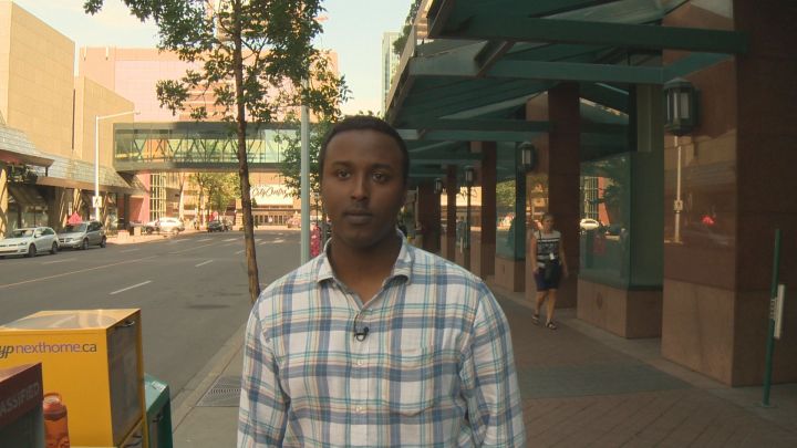A photo of Bashir Mohamed of Edmonton chapter of Black Lives Matter taken on July 13, 2017.