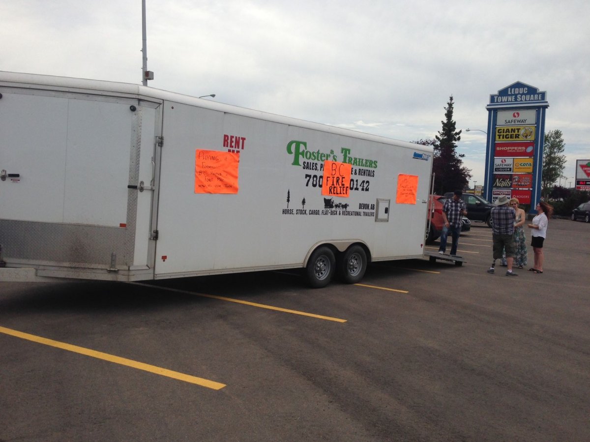 A group of Leduc residents has come together this week to organize a collection of donated items to be delivered to the Kamloops area.