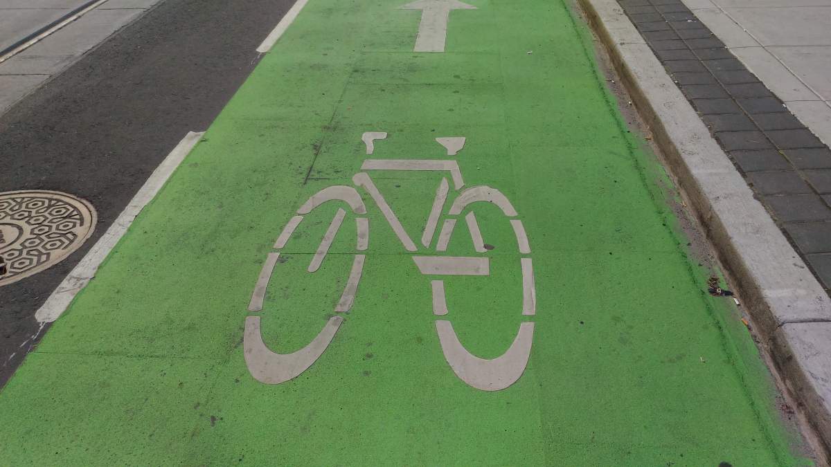 A Toronto Bike Lane in July, 2017. 