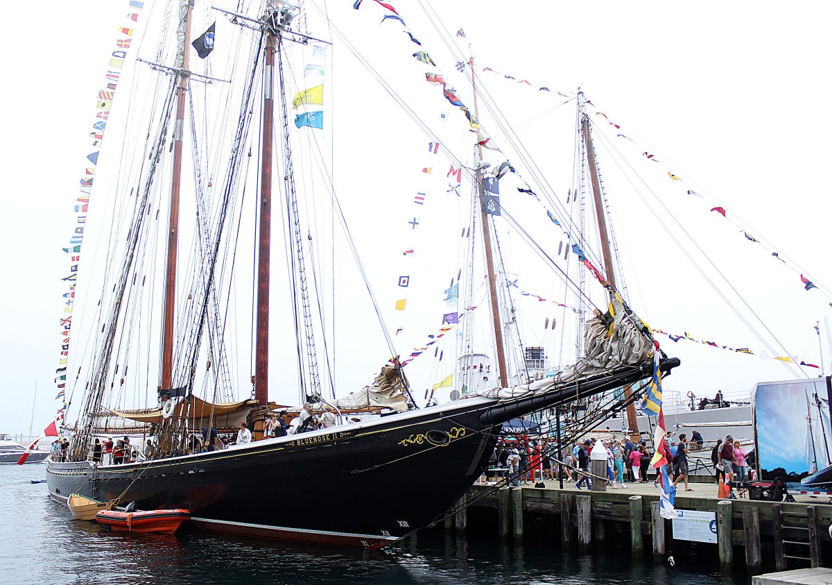 The Bluenose II sits in Halifax harbour as part of the Rendez-Vous 2017 Tall Ships Regatta on Saturday, July 29, 2017.