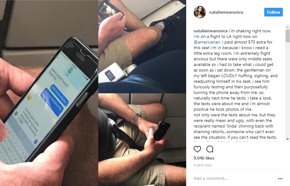 Plus-size model confronts man on video after he body shamed her on a flight - image