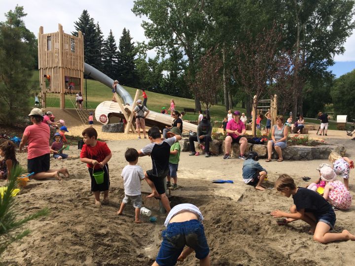 Calgary Confederation Park playground July 4