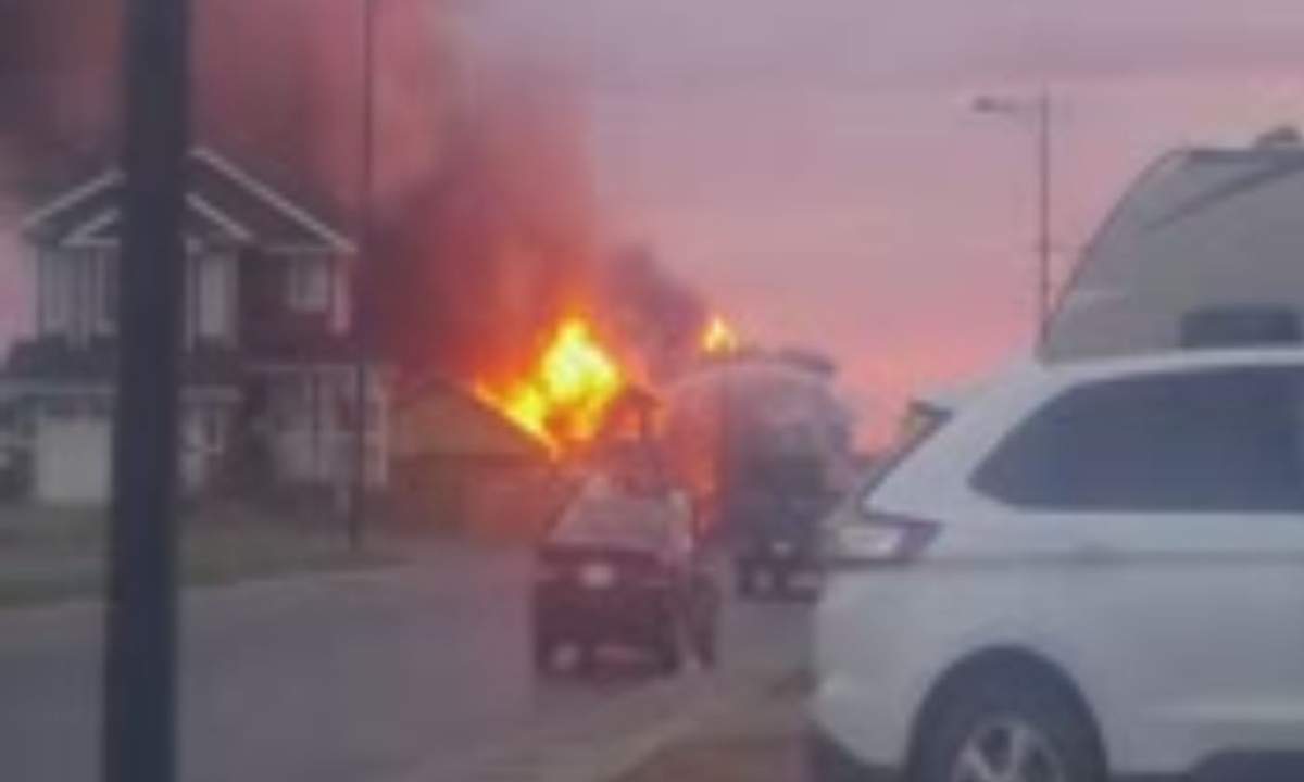 A home near 52 Street and 36 Avenue in Camrose, Alta. was destroyed by fire early Thursday morning. July 6, 2017.