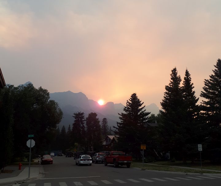Canmore smoke from wildfire
