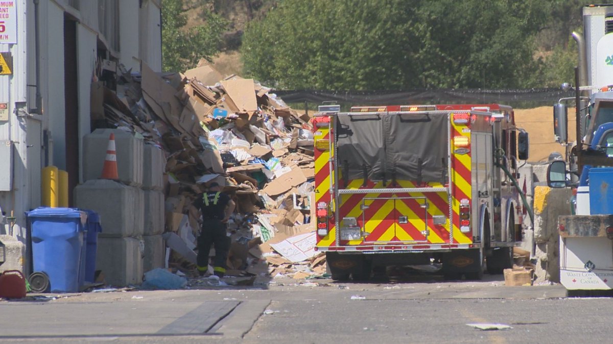 The Kelowna Fire Dept. was called to a cardboard fire Friday at a recycling depot.