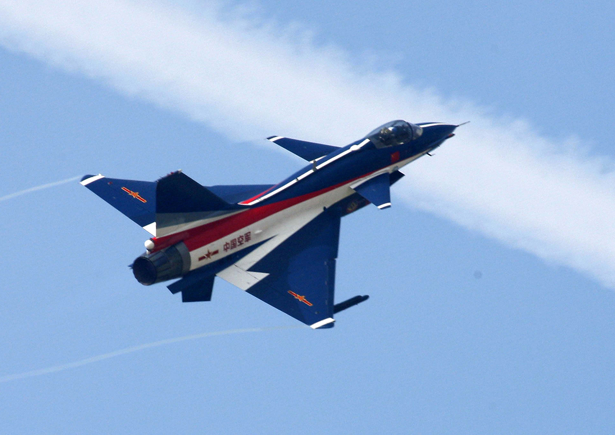 A J-10 jet fighter of China Air Force.
