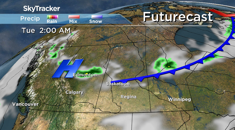 The tail end of a cold front slides through Monday night into early Tuesday morning.