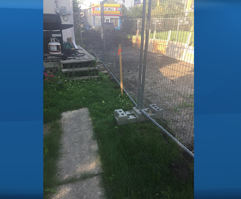 In this photo shared on Facebook, Lauren Henderson shows the effect the construction site next door to her home has on her property. 