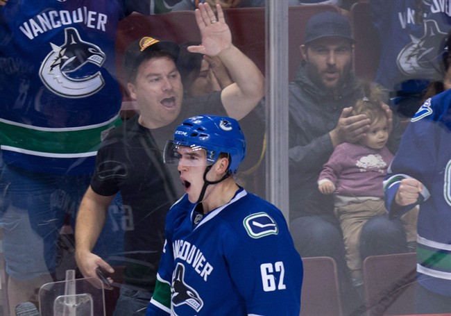 File photo. The Canucks doubled the Buffalo Sabres 4-2 Friday night.