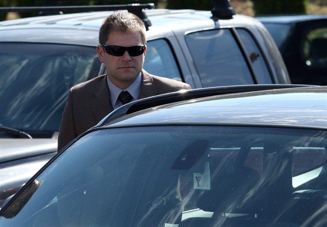 Kenneth Fenton arrives with his lawyer for a sentencing hearing at Western Communities Courthouse in Colwood, B.C., on Friday, July 7, 2017.