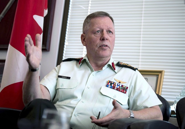 Chief of the Defence Staff Gen. Jonathan Vance is shown in his office in Ottawa on Thursday, June 8, 2017.  THE CANADIAN PRESS/Justin Tang.