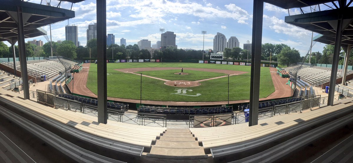 Player of the London Majors, Braeden Ferrington posts this photo of Labatt park before the game. 
