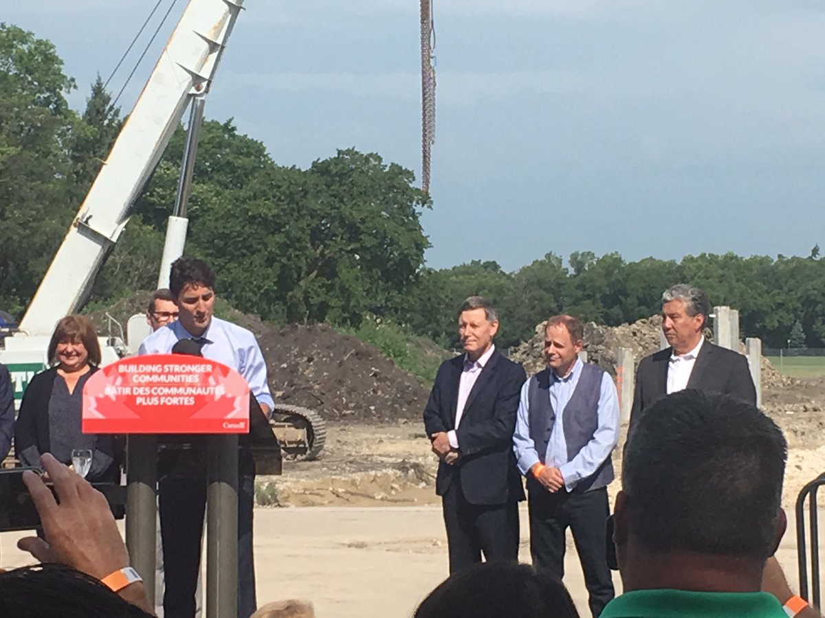 Justin Trudeau at funding announcement for Diversity Gardens. 