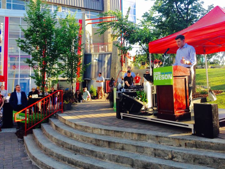 Mayor Don Iveson officially launched his re-election campaign at La Cite Francophone Wednesday, July 26, 2017.