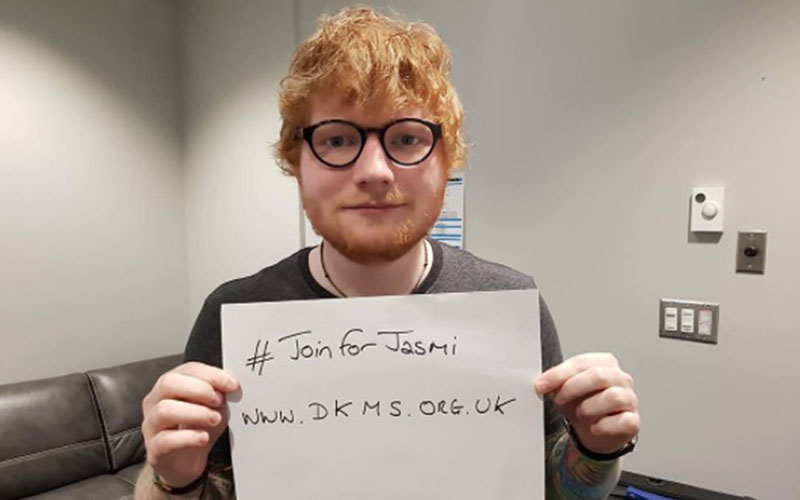 Ed Sheeran urges Instagram followers to help 7-Year-Old fan find blood donor.