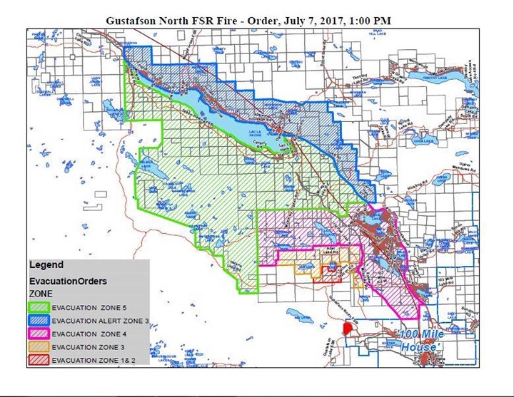 Wildfire burning west of 100 Mile House, B.C. grows to 3,200 hectares ...