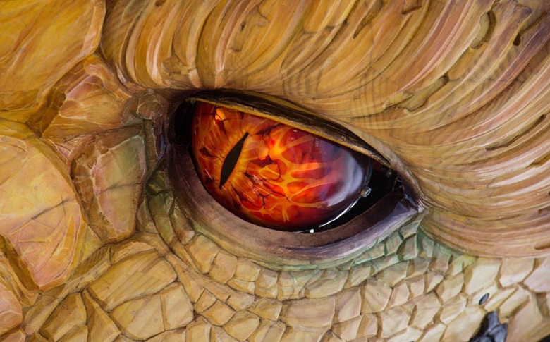 A close-up of Long Ma’s dragon eye.