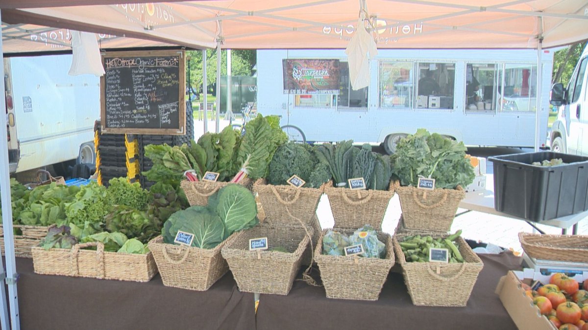 Some producers at the Regina Farmers' Market  say heat is taking a toll.