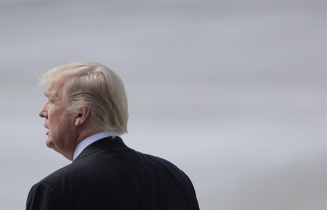 U.S. President Donald Trump arrives for the G20 summit in Hamburg on July 6.