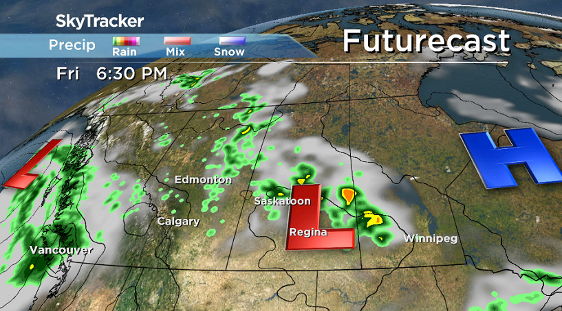 A low pressure swinging through on Friday will destabilize the atmosphere, bringing in rain and thunderstorms.