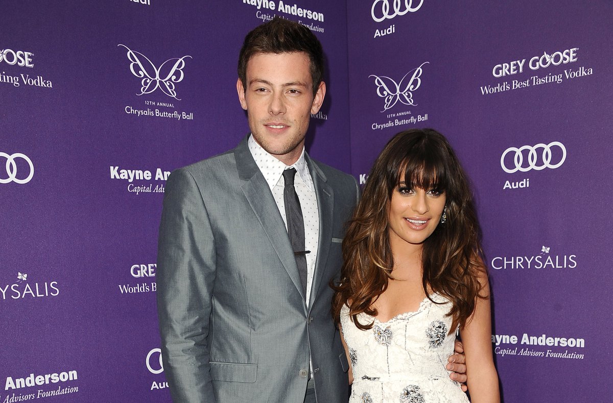 The late actor Cory Monteith and actress Lea Michele at the 12th annual Chrysalis Butterfly Ball on June 8, 2013 in Los Angeles, California.