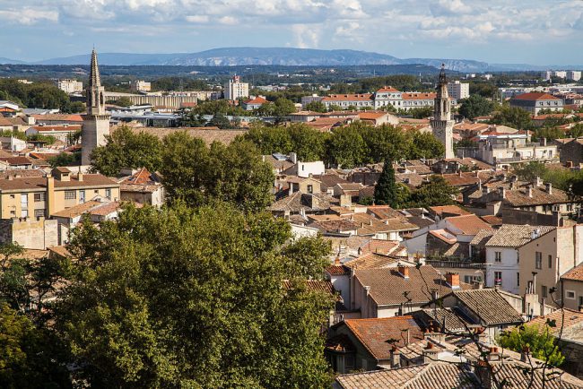 Undated photo showing a view of the city of Avignon.
