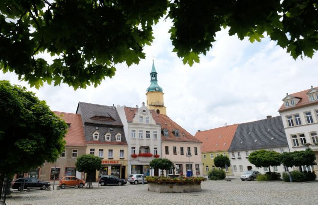 The market square of Pulsnitz near Dresden, eastern Germany, is pictured on July 22, 2017. A German 16-year-old girl originating from Pulsnitz and suspected of joining the Islamic State jihadists in Iraq was arrested last week in Mosul, a German judicial source said on July 22, 2017.