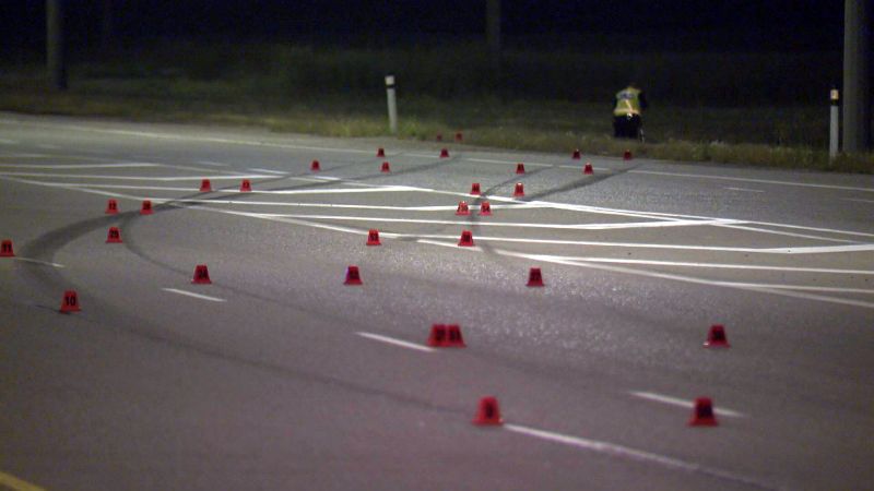 Calgary police respond to a crash on westbound Glenmore Trail on Saturday, July 22, 2017.