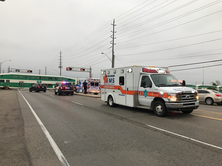 A pedestrian was struck and killed by a GO Train near Oakville on July 13, 2017.
