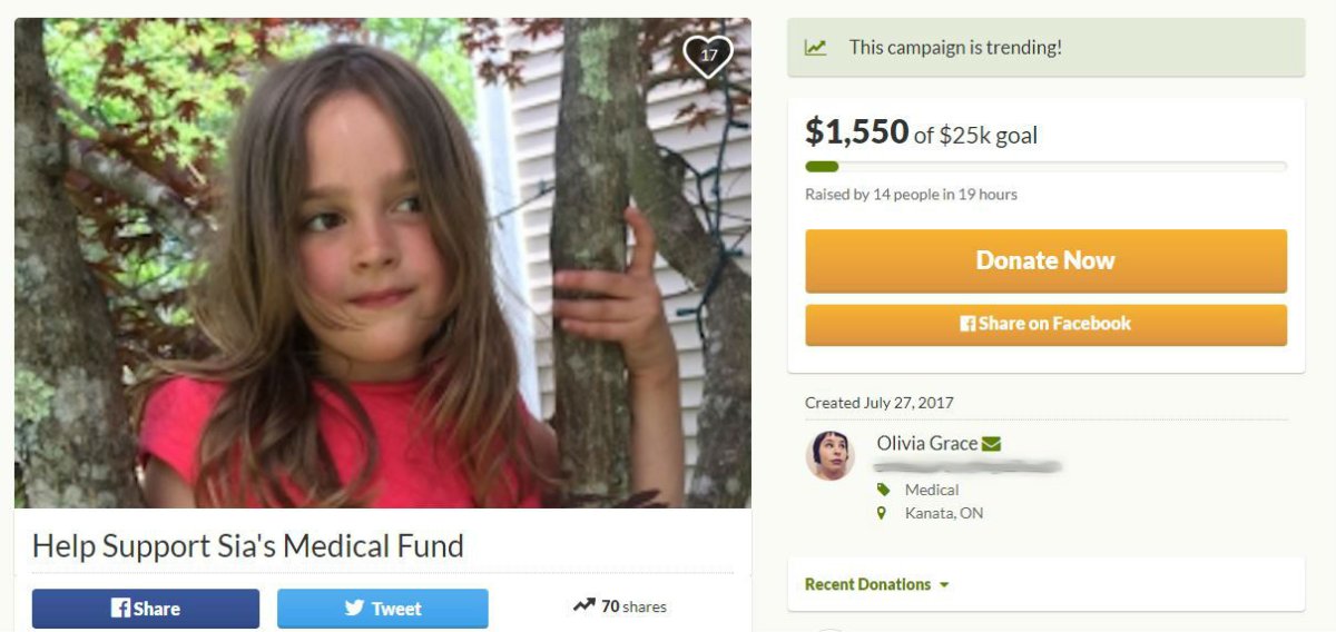 The GoFundMe page for the seven-year-old who died in a farming incident July 19. 