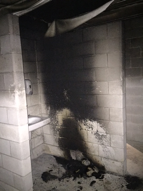 A fire set in a bathroom at Deer Haven Optimist Park in Ilderton has caused $10,000 in damage.