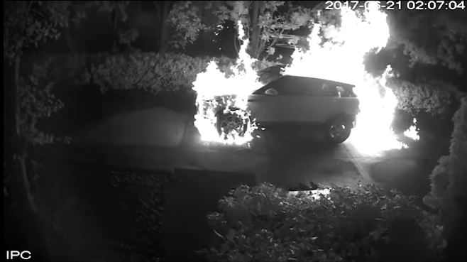 An SUV was set on fire on June 21 in the area of St. Clair West and Avenue Road.