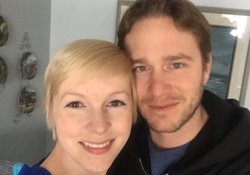 Taylor Hohmann and his wife Sydney Scott are back in their hometown of Port Alberni staying with family.