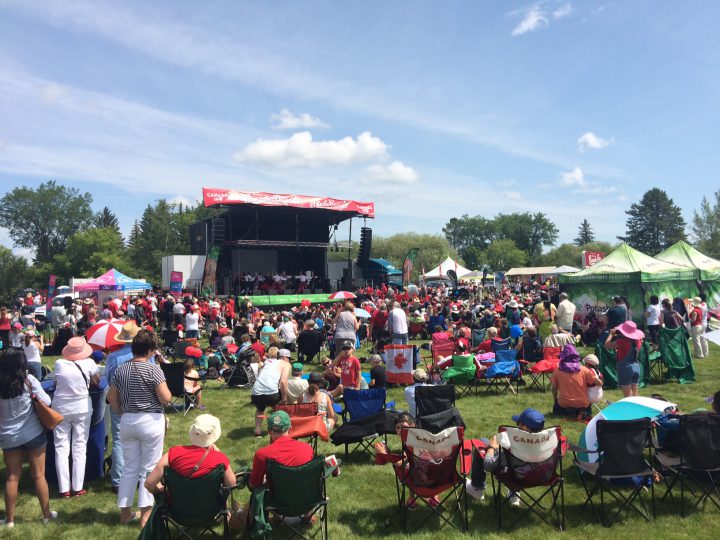 Thousands showed off their Canadian pride at the Optimist Canada Day 150 at Diefenbaker Park.