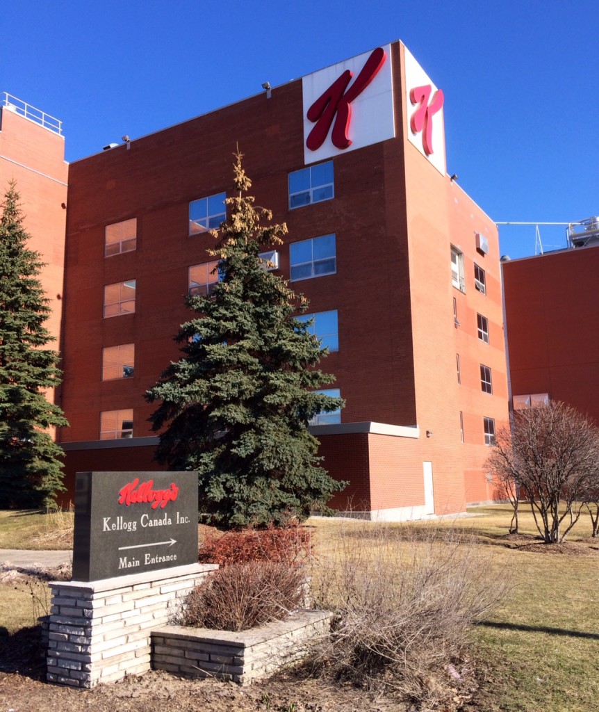 The former Kellogg's plant in London, Ont. in April 2014.