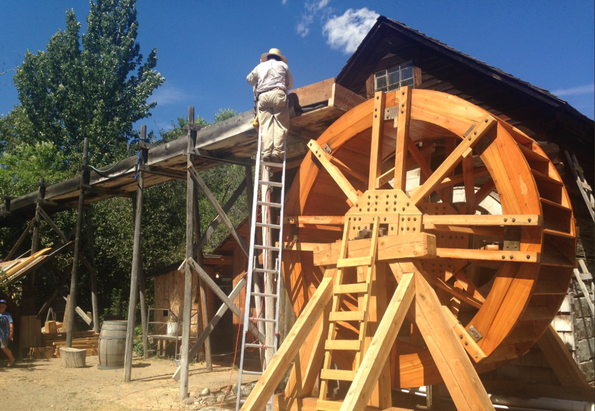 Waterwheel restored at historic Grist Mill in Keremeos .