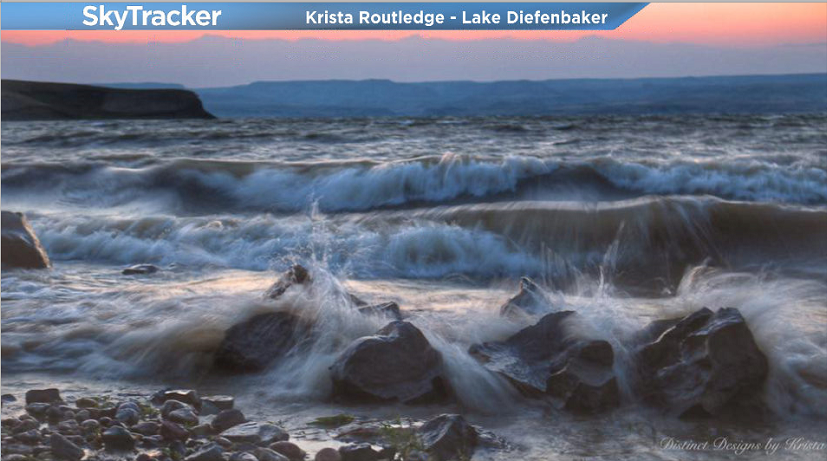 Krista Routledge says the smoky skies made for an ocean-like look to Lake Diefenbaker.