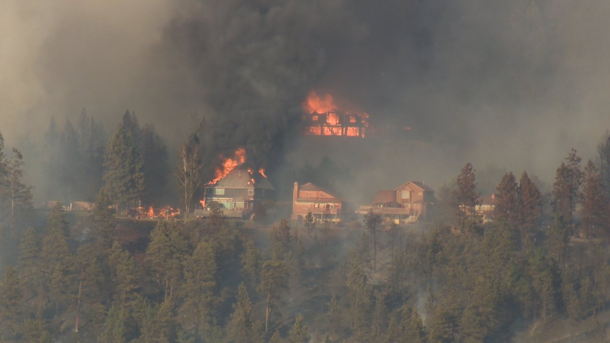 Eight houses were destroyed in the Lake Country wildfire.  It's considered suspicious with RCMP investigating.