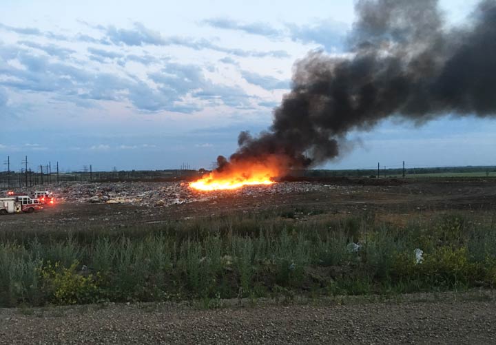 The Saskatoon Fire Department was called to a blaze at the city’s landfill off of Valley Road.
