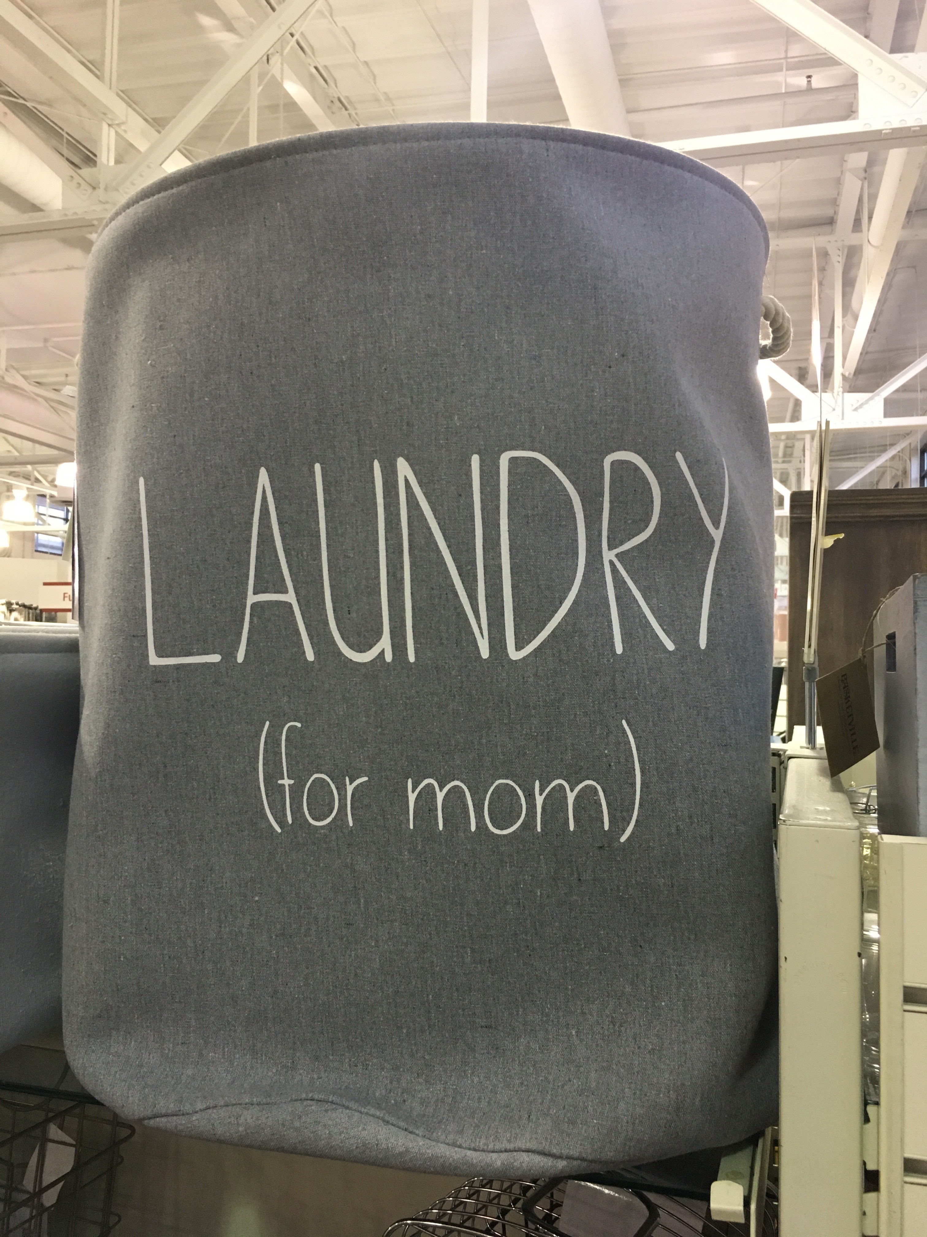 laundry basket that says laundry