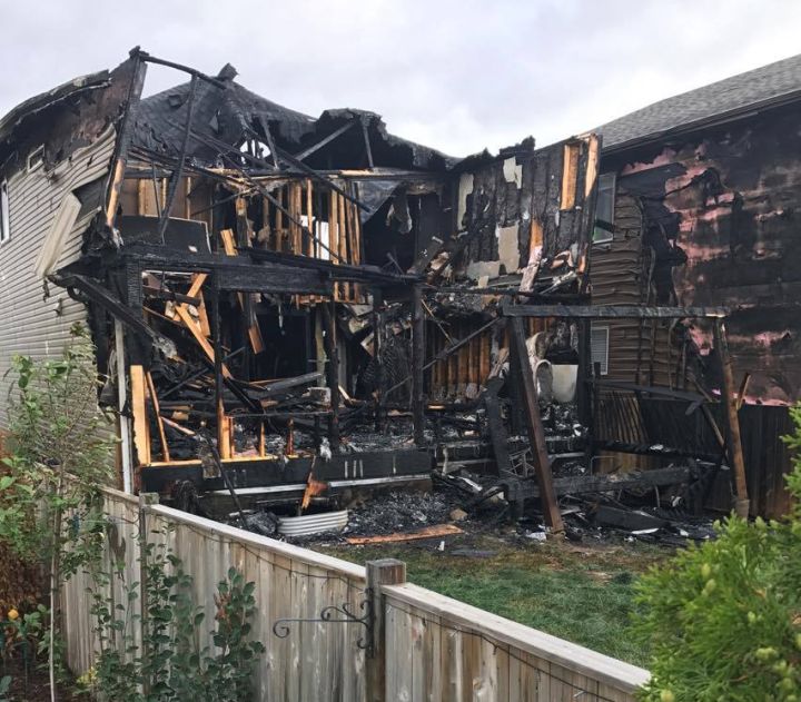 A house in Leduc was destroyed by fire late Thursday, July 20, 2017.


