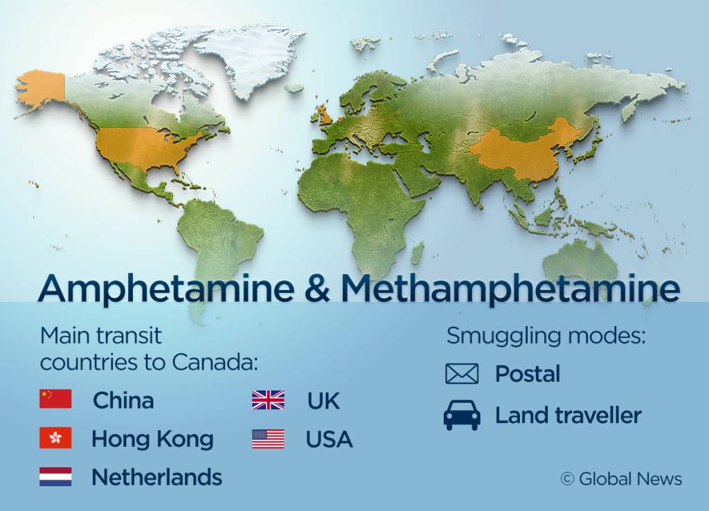These 9 maps show where Canada’s illegal drugs are coming from