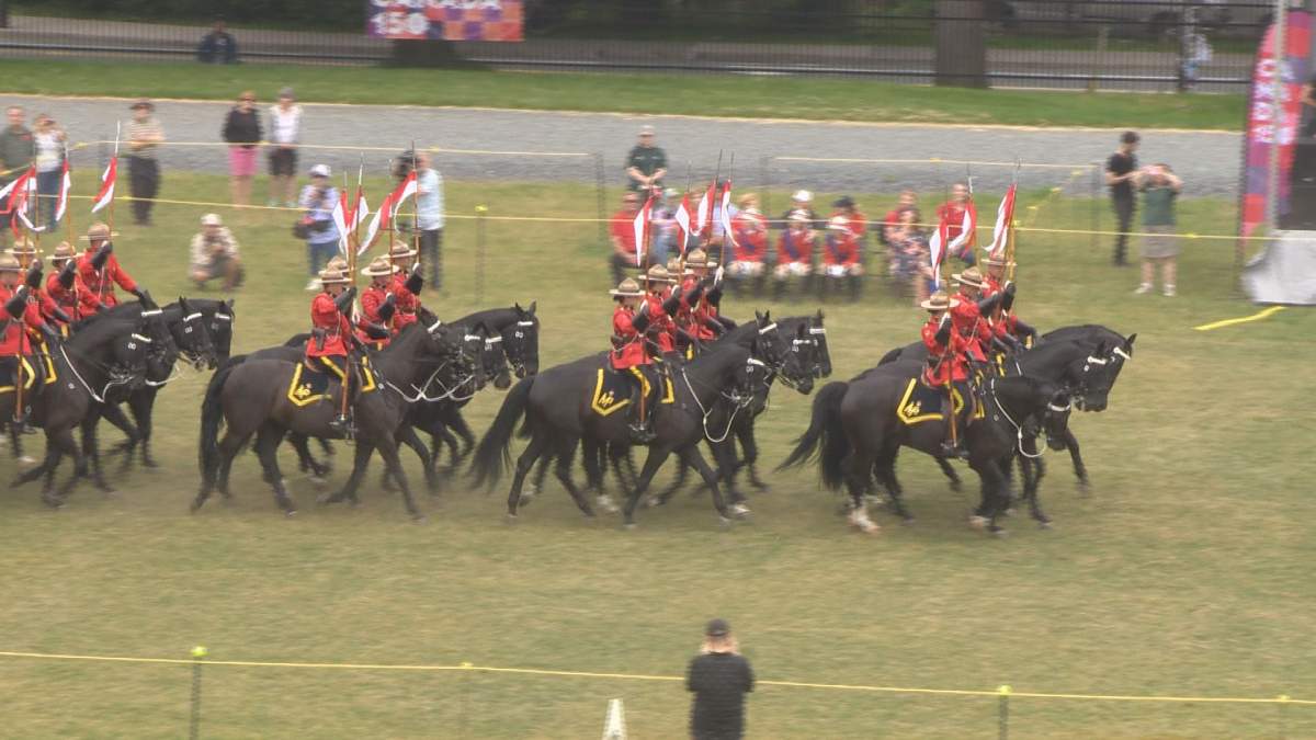 RCMP members perform during the RCMP Musical Ride in Halifax.