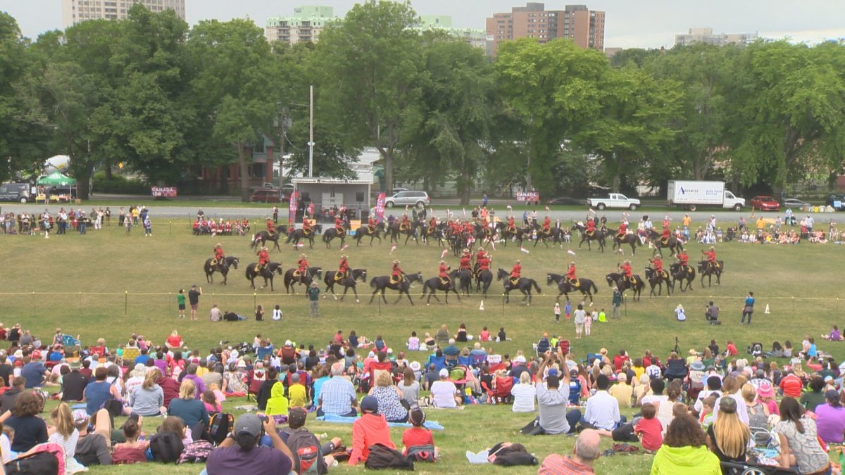 Members of the RCMP perform in the RCMP Musical Ride in Hailfax on Tuesday, July 18. 