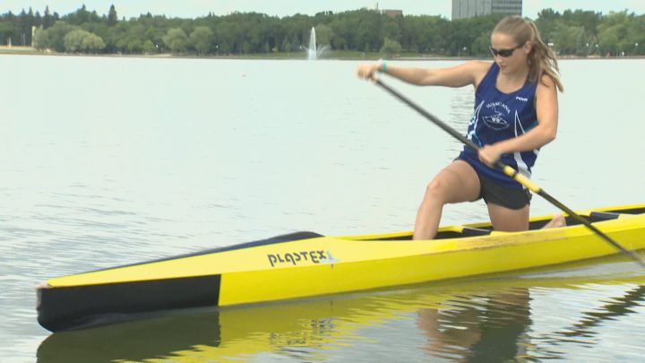 Zoey Bourgeois of Regina is finishing her final preparations on the water before she heads east, to compete at the Jeux Canada Games in Winnipeg. 