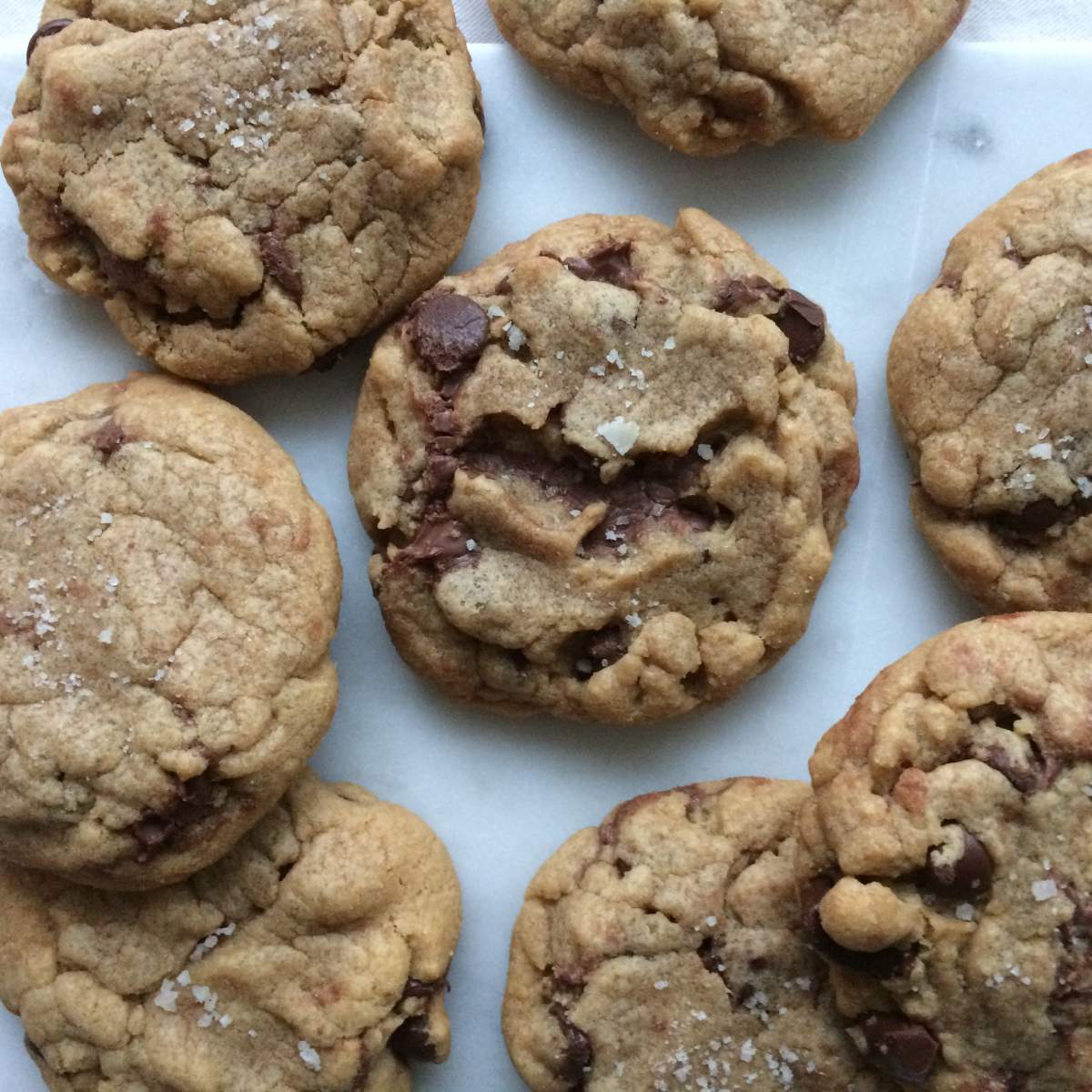 Brown Butter Sea Salt Nutella Cookies.